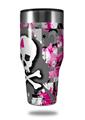Skin Decal Wrap for Walmart Ozark Trail Tumblers 40oz Girly Pink Bow Skull (TUMBLER NOT INCLUDED) by WraptorSkinz