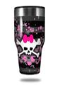 Skin Decal Wrap for Walmart Ozark Trail Tumblers 40oz Pink Bow Skull (TUMBLER NOT INCLUDED) by WraptorSkinz