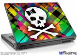 Laptop Skin (Large) - Rainbow Plaid Skull
