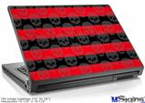 Laptop Skin (Large) - Skull Stripes Red