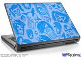 Laptop Skin (Large) - Skull Sketches Blue