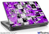 Laptop Skin (Large) - Purple Checker Skull Splatter
