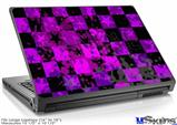 Laptop Skin (Large) - Purple Star Checkerboard