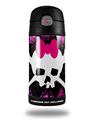 Skin Decal Wrap for Thermos Funtainer 12oz Bottle Pink Diamond Skull (BOTTLE NOT INCLUDED) by WraptorSkinz