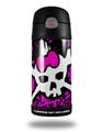 Skin Decal Wrap for Thermos Funtainer 12oz Bottle Punk Skull Princess (BOTTLE NOT INCLUDED) by WraptorSkinz
