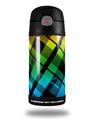 Skin Decal Wrap for Thermos Funtainer 12oz Bottle Rainbow Plaid (BOTTLE NOT INCLUDED) by WraptorSkinz