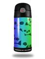 Skin Decal Wrap for Thermos Funtainer 12oz Bottle Rainbow Skull Collection (BOTTLE NOT INCLUDED) by WraptorSkinz