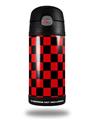 Skin Decal Wrap for Thermos Funtainer 12oz Bottle Checkers Red (BOTTLE NOT INCLUDED) by WraptorSkinz