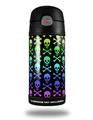 Skin Decal Wrap for Thermos Funtainer 12oz Bottle Skull and Crossbones Rainbow (BOTTLE NOT INCLUDED) by WraptorSkinz