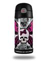 Skin Decal Wrap for Thermos Funtainer 12oz Bottle Skull Butterfly (BOTTLE NOT INCLUDED) by WraptorSkinz
