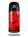 Skin Decal Wrap for Thermos Funtainer 12oz Bottle Deathrock Bats Red (BOTTLE NOT INCLUDED) by WraptorSkinz