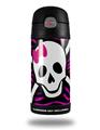 Skin Decal Wrap for Thermos Funtainer 12oz Bottle Pink Zebra Skull (BOTTLE NOT INCLUDED) by WraptorSkinz