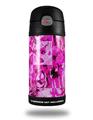 Skin Decal Wrap for Thermos Funtainer 12oz Bottle Pink Plaid Graffiti (BOTTLE NOT INCLUDED) by WraptorSkinz