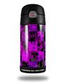 Skin Decal Wrap for Thermos Funtainer 12oz Bottle Purple Star Checkerboard (BOTTLE NOT INCLUDED) by WraptorSkinz