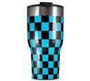 WraptorSkinz Skin Wrap compatible with 2017 and newer RTIC Tumblers 30oz Checkers Blue (TUMBLER NOT INCLUDED)