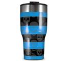 WraptorSkinz Skin Wrap compatible with 2017 and newer RTIC Tumblers 30oz Skull Stripes Blue (TUMBLER NOT INCLUDED)