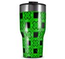 WraptorSkinz Skin Wrap compatible with 2017 and newer RTIC Tumblers 30oz Criss Cross Green (TUMBLER NOT INCLUDED)