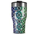 WraptorSkinz Skin Wrap compatible with 2017 and newer RTIC Tumblers 30oz Splatter Girly Skull Rainbow (TUMBLER NOT INCLUDED)
