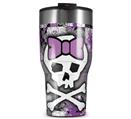 WraptorSkinz Skin Wrap compatible with 2017 and newer RTIC Tumblers 30oz Princess Skull Purple (TUMBLER NOT INCLUDED)