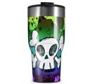 WraptorSkinz Skin Wrap compatible with 2017 and newer RTIC Tumblers 30oz Cartoon Skull Rainbow (TUMBLER NOT INCLUDED)
