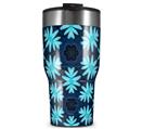 WraptorSkinz Skin Wrap compatible with 2017 and newer RTIC Tumblers 30oz Abstract Floral Blue (TUMBLER NOT INCLUDED)