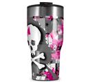 WraptorSkinz Skin Wrap compatible with 2017 and newer RTIC Tumblers 30oz Girly Pink Bow Skull (TUMBLER NOT INCLUDED)