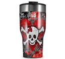 WraptorSkinz Skin Wrap compatible with 2017 and newer RTIC Tumblers 30oz Emo Skull Bones (TUMBLER NOT INCLUDED)