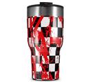 WraptorSkinz Skin Wrap compatible with 2017 and newer RTIC Tumblers 30oz Checkerboard Splatter (TUMBLER NOT INCLUDED)