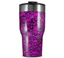 WraptorSkinz Skin Wrap compatible with 2017 and newer RTIC Tumblers 30oz Pink Skull Bones (TUMBLER NOT INCLUDED)