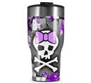 WraptorSkinz Skin Wrap compatible with 2017 and newer RTIC Tumblers 30oz Purple Princess Skull (TUMBLER NOT INCLUDED)