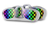 Decal Style Vinyl Skin Wrap 2 Pack for Nooz Glasses Rectangle Case Rainbow Checkerboard (NOOZ NOT INCLUDED) by WraptorSkinz