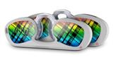 Decal Style Vinyl Skin Wrap 2 Pack for Nooz Glasses Rectangle Case Rainbow Plaid (NOOZ NOT INCLUDED) by WraptorSkinz