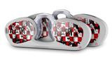 Decal Style Vinyl Skin Wrap 2 Pack for Nooz Glasses Rectangle Case Checker Graffiti (NOOZ NOT INCLUDED) by WraptorSkinz