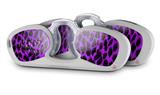 Decal Style Vinyl Skin Wrap 2 Pack for Nooz Glasses Rectangle Case Purple Leopard (NOOZ NOT INCLUDED) by WraptorSkinz