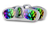 Decal Style Vinyl Skin Wrap 2 Pack for Nooz Glasses Rectangle Case Rainbow Leopard (NOOZ NOT INCLUDED) by WraptorSkinz