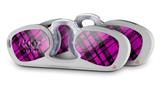Decal Style Vinyl Skin Wrap 2 Pack for Nooz Glasses Rectangle Case Pink Plaid (NOOZ NOT INCLUDED) by WraptorSkinz