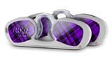 Decal Style Vinyl Skin Wrap 2 Pack for Nooz Glasses Rectangle Case Purple Plaid (NOOZ NOT INCLUDED) by WraptorSkinz