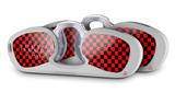 Decal Style Vinyl Skin Wrap 2 Pack for Nooz Glasses Rectangle Case Checkers Red (NOOZ NOT INCLUDED) by WraptorSkinz