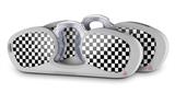 Decal Style Vinyl Skin Wrap 2 Pack for Nooz Glasses Rectangle Case Checkers White (NOOZ NOT INCLUDED) by WraptorSkinz