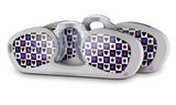 Decal Style Vinyl Skin Wrap 2 Pack for Nooz Glasses Rectangle Case Purple Hearts And Stars (NOOZ NOT INCLUDED) by WraptorSkinz