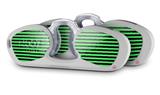 Decal Style Vinyl Skin Wrap 2 Pack for Nooz Glasses Rectangle Case Stripes Green (NOOZ NOT INCLUDED) by WraptorSkinz