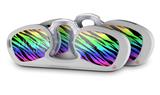 Decal Style Vinyl Skin Wrap 2 Pack for Nooz Glasses Rectangle Case Tiger Rainbow (NOOZ NOT INCLUDED) by WraptorSkinz