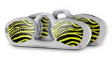 Decal Style Vinyl Skin Wrap 2 Pack for Nooz Glasses Rectangle Case Zebra Yellow (NOOZ NOT INCLUDED) by WraptorSkinz