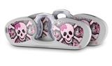 Decal Style Vinyl Skin Wrap 2 Pack for Nooz Glasses Rectangle Case Pink Skull (NOOZ NOT INCLUDED) by WraptorSkinz