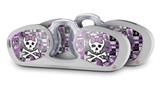 Decal Style Vinyl Skin Wrap 2 Pack for Nooz Glasses Rectangle Case Princess Skull Purple (NOOZ NOT INCLUDED) by WraptorSkinz