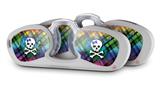 Decal Style Vinyl Skin Wrap 2 Pack for Nooz Glasses Rectangle Case Rainbow Plaid Skull (NOOZ NOT INCLUDED) by WraptorSkinz