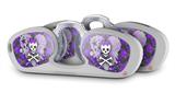 Decal Style Vinyl Skin Wrap 2 Pack for Nooz Glasses Rectangle Case Princess Skull Heart Purple (NOOZ NOT INCLUDED) by WraptorSkinz