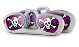 Decal Style Vinyl Skin Wrap 2 Pack for Nooz Glasses Rectangle Case Pink Zebra Skull (NOOZ NOT INCLUDED) by WraptorSkinz