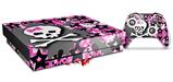 Skin Wrap for XBOX One X Console and Controller Pink Bow Skull