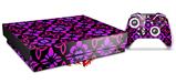 Skin Wrap for XBOX One X Console and Controller Pink Floral
